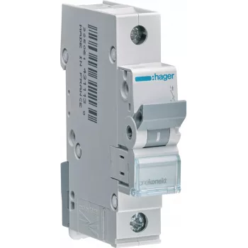 Hager MBN116E 16A vienpola B līknes 6kA miniatūrais slēdzis