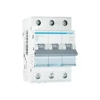 Hager MBN316 3 polu 16A B raksturlīknes 6kA automātiskais slēdzis, 3 moduļu platums