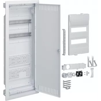 HAGER VU602PLH Plastic Hybrid PT Enclosure 24M 2x Mounting Plate IP40 865x335x90 Perforated Door Volta.Hybrid