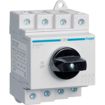 Hager SB432PV Modulārais PV atslēdzējs, 4 poli, 32A, 1000VDC