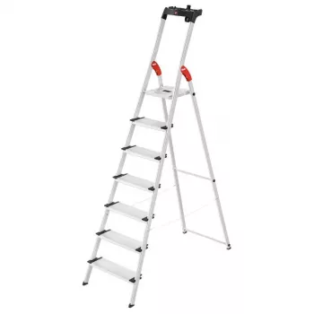 HAILO L80 ComfortLine sadzīves kāpnes, alumīnija, 7 pakāpieni