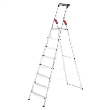 HAILO L60 StandardLine alumīnija 8 pakāpienu mājsaimniecības trepes