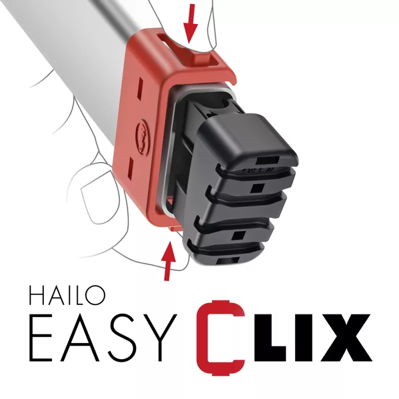 HAILO L80 ComfortLine alumīnija saliekamās kāpnes, 8 pakāpieni