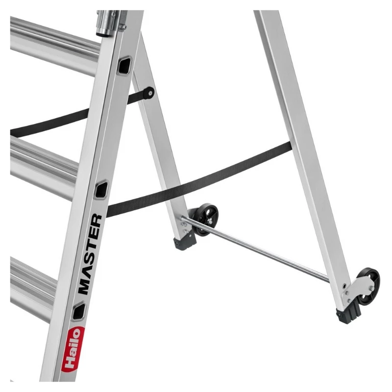 HAILO Master P80 alumīnija mobilās platformas kāpnes, 5 pakāpieni, 150 kg, EN 131