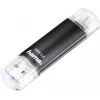 Hama Laeta Twin USB zibatmiņa 128 GB, USB Type-A un Micro-USB, USB 3.2 Gen 1, melna 00181099