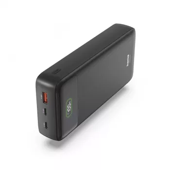 Hama Power Pack PD27-W65 27000mAh ārējais akumulators, 2x USB-C, USB-A, Quick Charge, melns 00201781