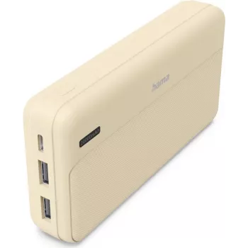 Hama Power Pack Pocket 20, 20000 mAh, 2x USB-A, smilšu (00201775)