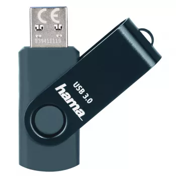 Hama Rotate USB zibatmiņa 128GB USB 3.0 Petrol Blue 00182474