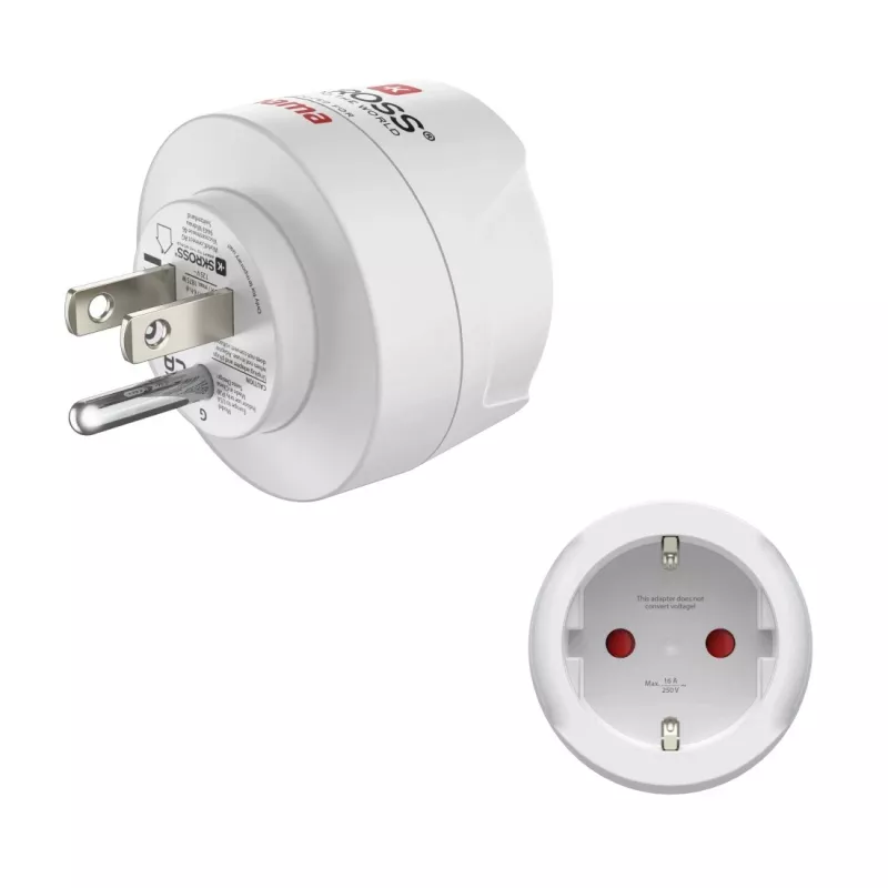 Hama Travel Adapter Type B for USA, Canada, Caribbean, East Asia