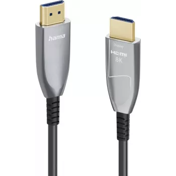 Hama Ultra High Speed HDMI aktīvais optiskais kabelis, 8K, 10 m, alumīnija, sertificēts 00202035