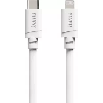Hama USB-C uz Lightning MFi uzlādes un datu kabelis, 2 m, balts 00201816