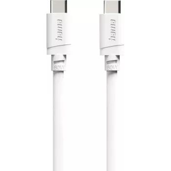 Hama USB-C uz USB-C lādēšanas kabelis, 60 W Power Delivery, 1 m, balts (00201807)