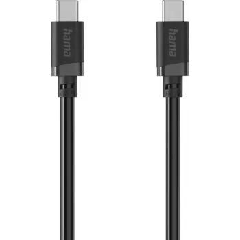 Hama USB-C uz USB-C uzlādes kabelis, 60W Power Delivery, 1m, melns 00201806