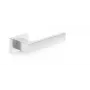 HANDLE DOOR CUBE RT CHROME - Polished Chrome Lever Door Handle Set with Square Rosette, Reversible for Interior Doors, 52x52mm Rosette, 130mm Lever