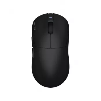 Hator Quasar 3 Pro bezvadu spēļu pele - 26000 DPI optiskais sensors, 2.4GHz, USB-C, RGB, melna
