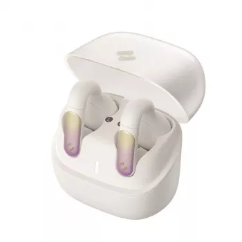 HAVIT TW980 True Wireless Stereo austiņas ar uzlādes futrāli, Bluetooth 5.3, skārienvadība, IPX4, bēšā krāsā