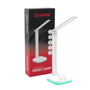 Galda lampa Hawk HWDL001WH, balta