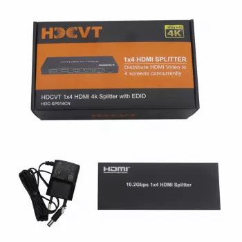HDCVT HDC-SP914CN 1x4 HDMI 1.4 sadalītājs 4K ar EDID pārvaldību