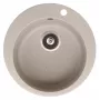 HELIKA Sink Clarus SR100-110W Granīta kompozīta virtuves izlietne Melna 780x500mm