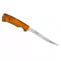 Helle Steinbit Filejējamais Nazis 135mm Sandvik 12C27 Nerūsējošais Tērauds Bērza Koka Rokturis Ādas Maksts