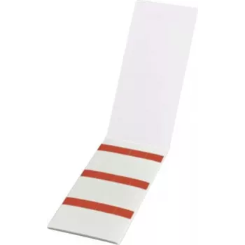 HellermannTyton HELASIGN Pašlaminējošas kabeļu marķēšanas uzlīmes, sarkanas/caurspīdīgas, 19 x 38 mm, 60 uzlīmes (10 loksnes pa 6), PVC 598-31402