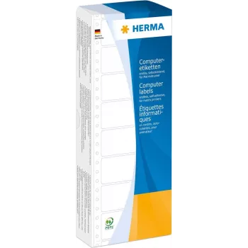 HERMA 8161 Baltas ventilācijas tipa nepārtrauktās papīra etiķetes, pastāvīga līme, matētas, 88,9 x 35,7 mm, 2000 etiķetes
