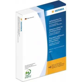 HERMA DP1 apaļas dzeltenas matēta papīra etiķetes 19 mm diametrā, 10000 etiķetes ruļļos, pastāvīga līme, automātiskām etiķetēšanas sistēmām 2741
