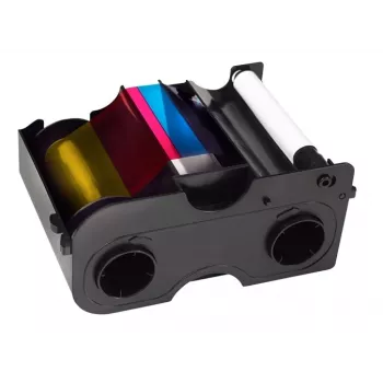 HID Fargo YMCKO Ribbon Cartridge with Cleaning Roller