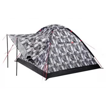 High Peak Beaver 3 Camouflage Dome tente - 3 personām, ūdensizturīga 2000mm, stiklplasta karkass