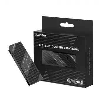Hiksemi MH2 M.2 NVMe SSD radiators, alumīnija pasīvais dzesētājs ar diviem termopaliķiem, bez instrumentu klipšu dizains, melns