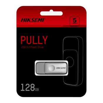 HIKSEMI Pully 128GB USB 3.2 Gen 1 zibatmiņa, ievelkama, bez vāciņa, melna
