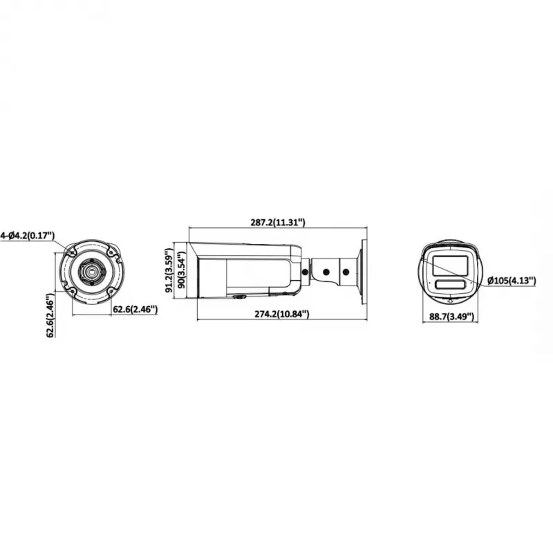 Hikvision 12MP IP Camera DS-2CD2T126G3-IS2UY/SL(2.8mm)(eF) AcuSense DarkFighter