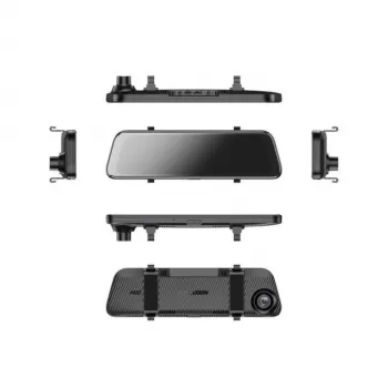 Hikvision AE-DC4928-N6PRO 2K AI video reģistrators ar 9,35 inch IPS skārienekrānu, divām kamerām, spoguļa stiprinājumu, melns