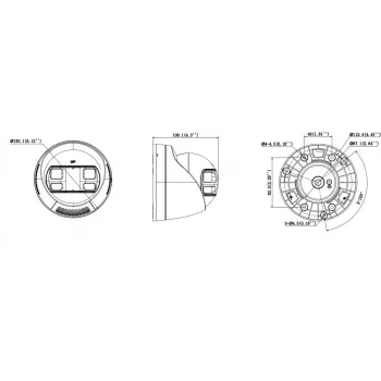 Hikvision DS-2CD1383G2P-LIUF/SL 8 MP Smart Hybrid Light Turret IP kamera ar divvirzienu audio, 2.0 mm objektīvs
