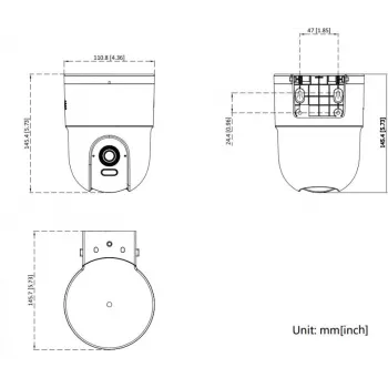 Hikvision DS-2CD1F47G3H-LIUF/SX 4MP Fixed Dome Network Camera ar iebūvētu mikrofonu, 2.8mm objektīvs, IP67, IK10, PoE