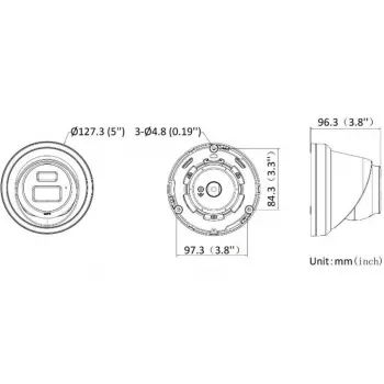 Hikvision DS-2CD2343G2-LI2U(2.8mm) 4MP Turret IP kamera, Live-Guard, AcuSense, melna