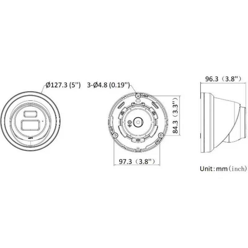 Hikvision DS-2CD2343G2-LI2U(2.8mm) 4MP Turret IP kamera, Live-Guard, AcuSense, melna