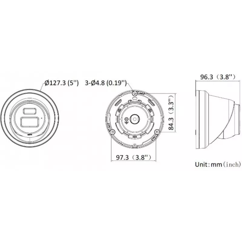 Hikvision DS-2CD2343G2-LI2U(2.8mm) 4MP Turret IP kamera, Live-Guard, AcuSense, melna