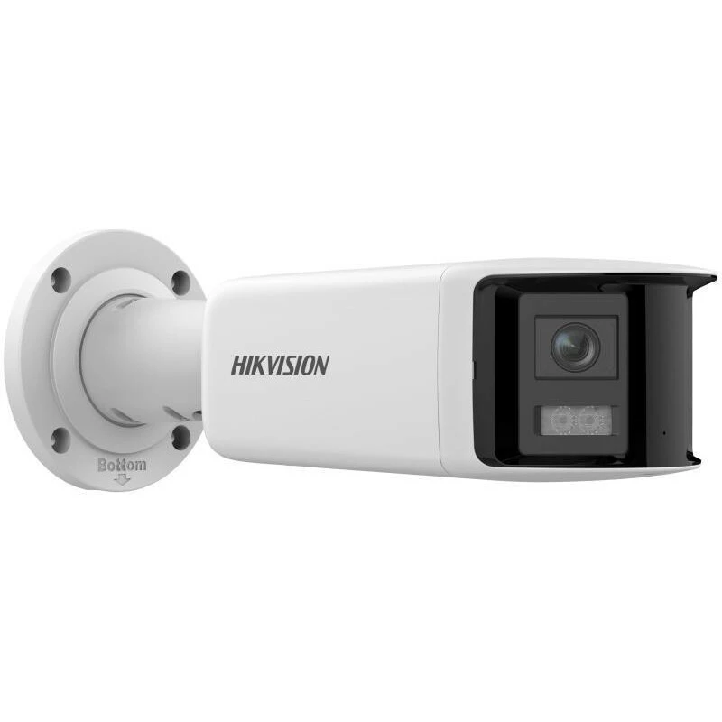 Hikvision DS-2CD2T46G2P-ISU/SL(2.8MM)(C) 4MP Panoramiskā AcuSense IP kamera, 2x 2.8mm, 180° FOV, IP67, PoE