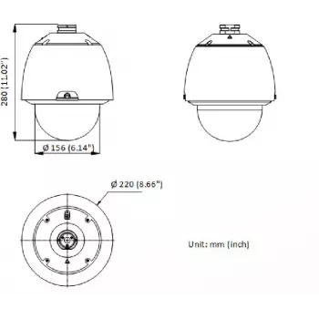 Hikvision DS-2DE5432WG1-E 4MP PTZ Dome IP Drošības kamera, 32x optiskais tālummaiņas objektīvs, 150m IR, PoE+
