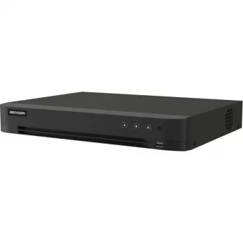 Hikvision iDS-7216HQHI-M1/XT/16A+4/1ALM 5-in-1 hibrīdais DVR ar AcuSense, 16 kanālu analogais + 8 kanālu IP, 16 ieejas / 4 izejas