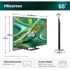 Hisense 55E89S 55 collu 4K ULED viedtelevizors ar Dolby Vision IQ, HDR10+ Adaptive, VIDAA U6, pelēks
