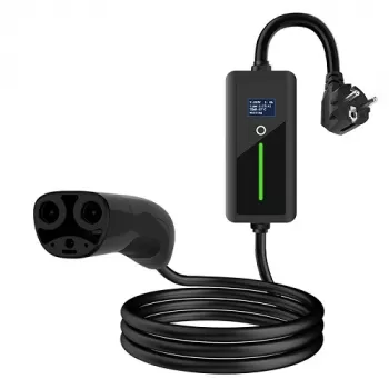 HISMART pārnēsājamais EV lādētājs Tesla NACS - Schuko (220V), 8-16A, 3.5kW, 1-fāze, 5m