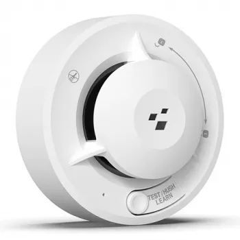 HISMART TV993451 viedais Wi-Fi fotoelektriskais dūmu detektors ar Tuya lietotnes vadību, balts