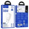Hoco N63 Gentle PD30W+QC3.0 Lādētājs (ES) Balts