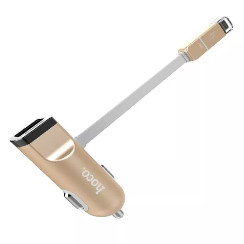 Hoco Universal UCL01 Multifunction Apple + Micro USB kabelis, zelts, 1m