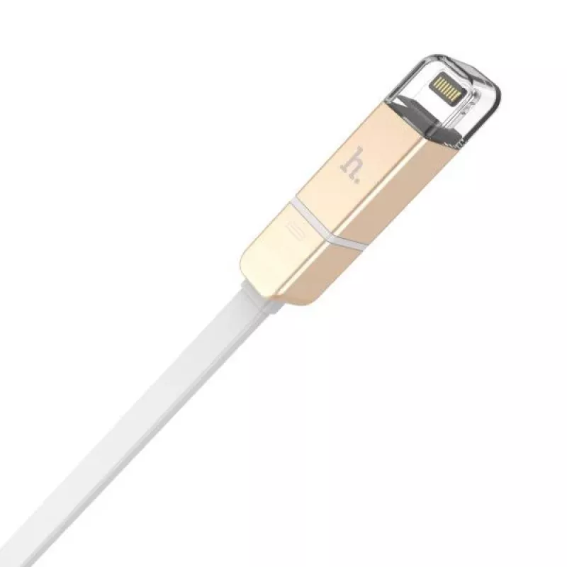 Hoco Universal UCL01 Multifunction Apple + Micro USB kabelis, zelts, 1m