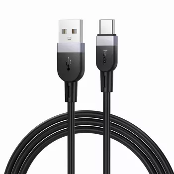 Hoco X109 Energy Silicone Charging Data Cable USB-A to USB-C 1m Black