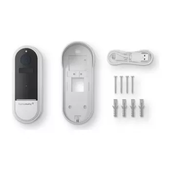 Homematic IP video durvju zvans HmIP-CODB, 3 MP, Wi-Fi, balts