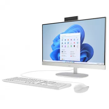 HP 24-cr0450ng All-in-One PC, 23,8 collu FHD IPS, Intel Core i5-1334U, 8GB RAM, 512GB SSD, Windows 11 Home, Balts